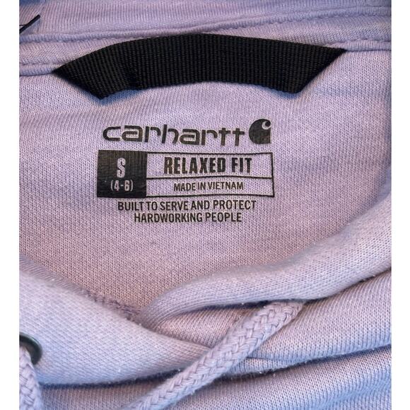 CARHARTT Womens Light Purple Hoodie with Gray Logo- Size Small (4/6) NWOT - Picture 3 of 8